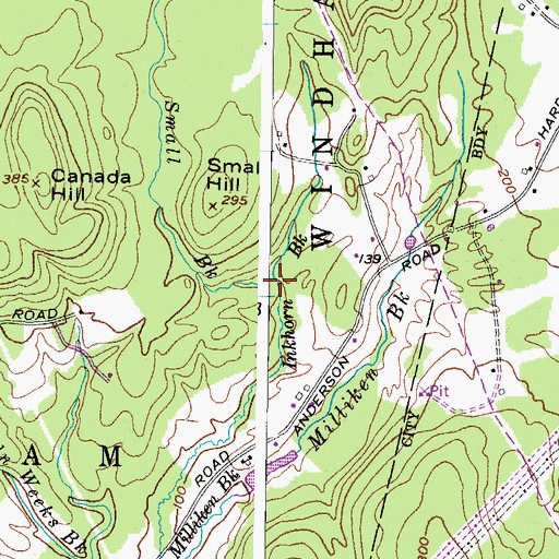 Topographic Map of Small Brook, ME