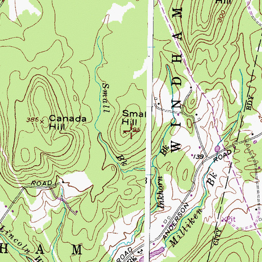 Topographic Map of Small Hill, ME