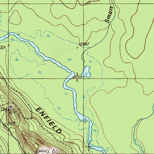 Topographic Map of Smart Brook, ME