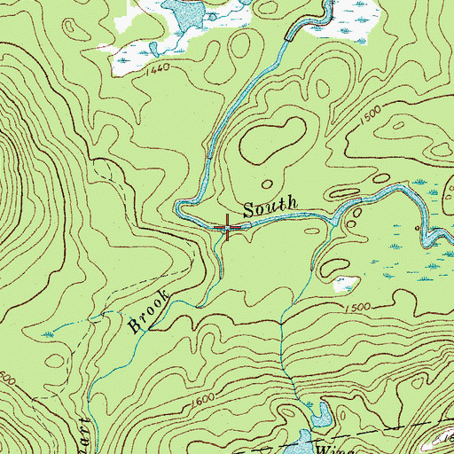 Topographic Map of Smart Brook, ME