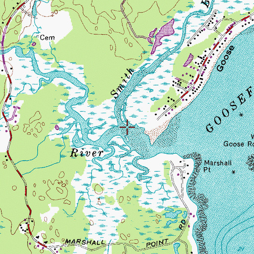 Topographic Map of Smith Brook, ME