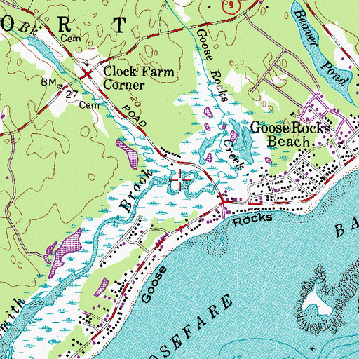 Topographic Map of Smith Brook, ME