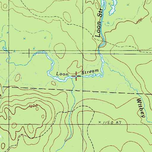 Topographic Map of Smith Brook, ME