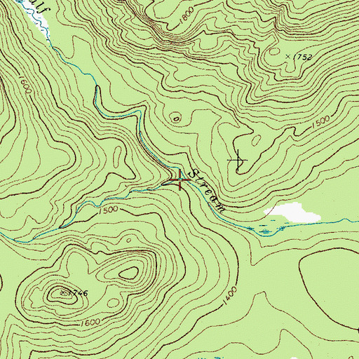 Topographic Map of Smith Brook, ME