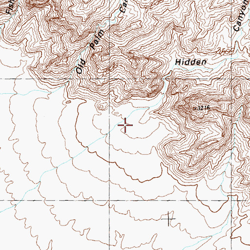 Topographic Map of Hidden Canyon, AZ