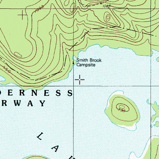 Topographic Map of Smith Brook, ME
