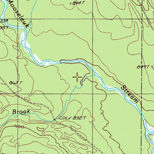 Topographic Map of Smith Brook, ME