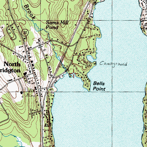 Topographic Map of Smith Brook, ME