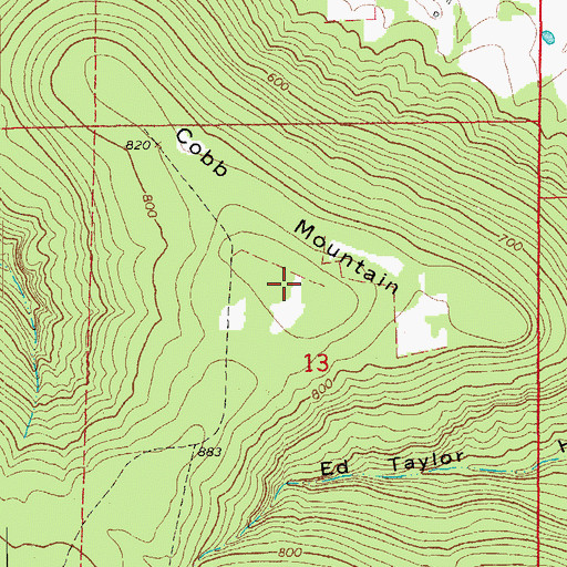 Topographic Map of Cobb Mountain, AR