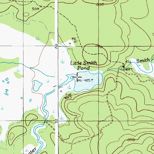 Topographic Map of Smith Brook Deadwater, ME