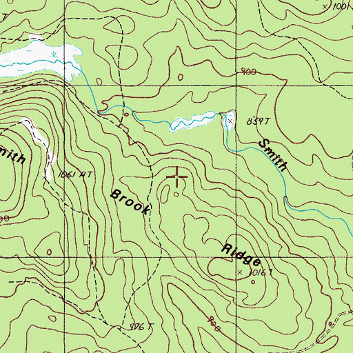 Topographic Map of Smith Brook Ridge, ME