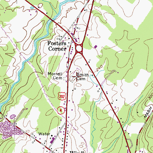 Topographic Map of Smith Cemetery, ME