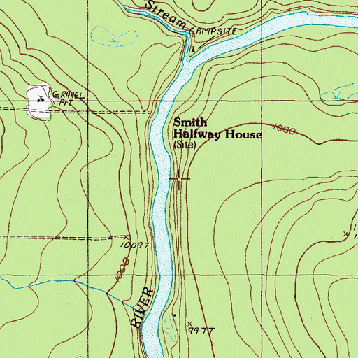 Topographic Map of Smith Halfway House, ME
