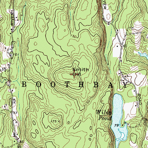 Topographic Map of Smith Hill, ME