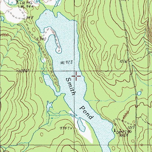Topographic Map of Smith Pond, ME