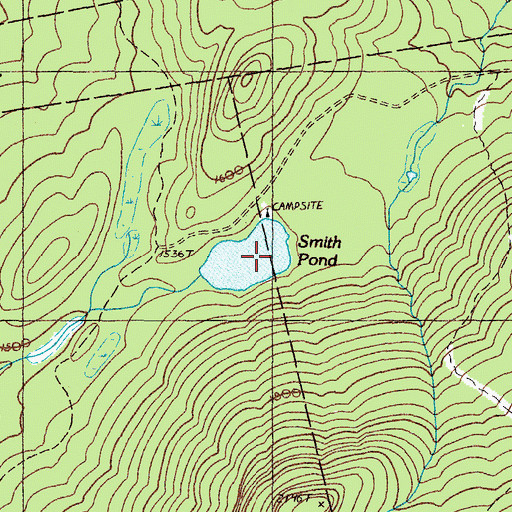 Topographic Map of Smith Pond, ME