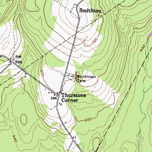 Topographic Map of Smithton Cemetery, ME