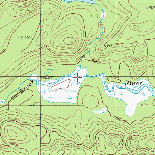 Topographic Map of Snake Brook, ME