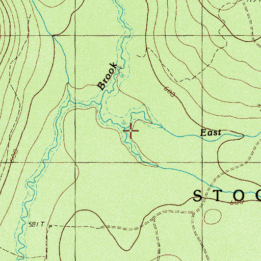 Topographic Map of Snake Brook, ME