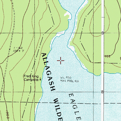 Topographic Map of Snare Brook, ME