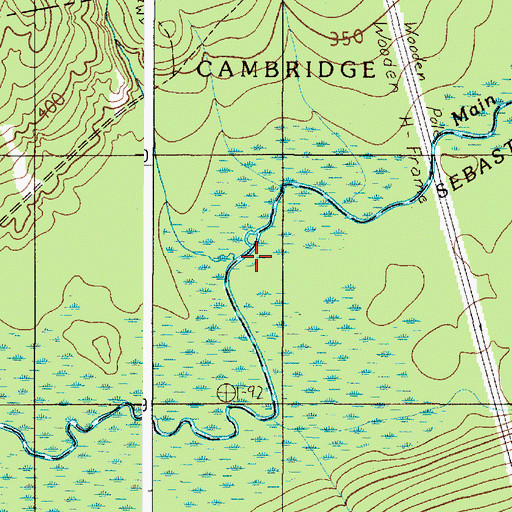 Topographic Map of Snow Brook, ME