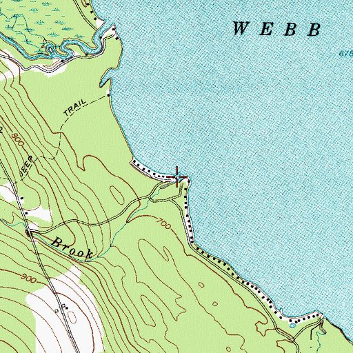 Topographic Map of Snowman Brook, ME