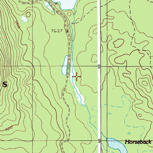 Topographic Map of Snowshoe Lake Road, ME
