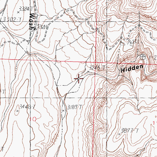Topographic Map of Hidden Canyon, AZ