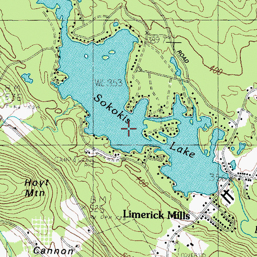 Topographic Map of Sokokis Lake, ME