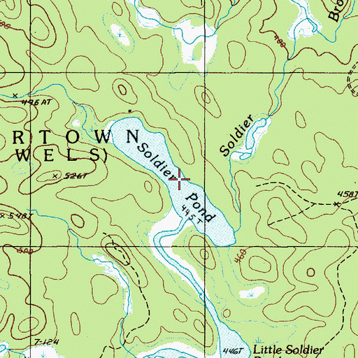 Topographic Map of Soldier Pond, ME