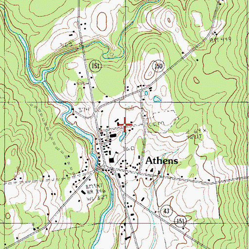 Topographic Map of Somerset Academy, ME