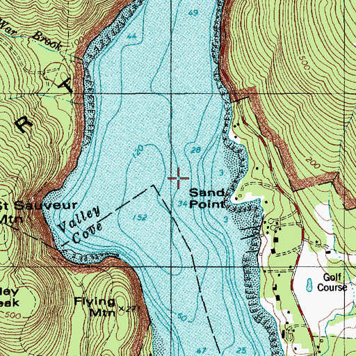 Topographic Map of Somes Sound, ME