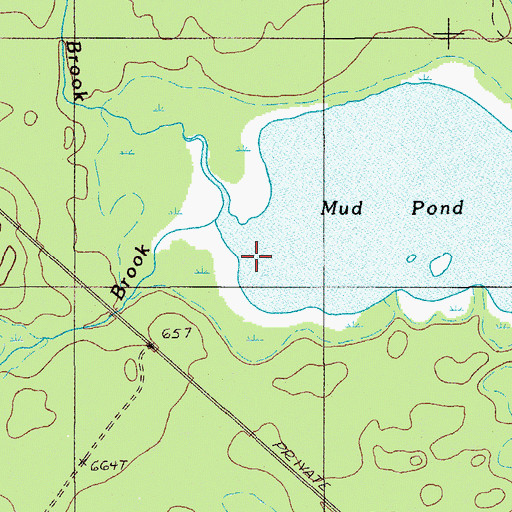 Topographic Map of Soper Brook, ME