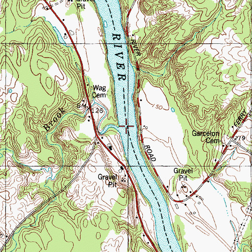 Topographic Map of Soper Mill Brook, ME