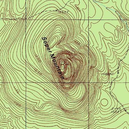 Topographic Map of Soper Mountain, ME