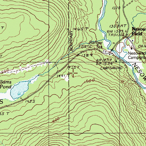 Topographic Map of Nesowadnehunk Field Camp, ME
