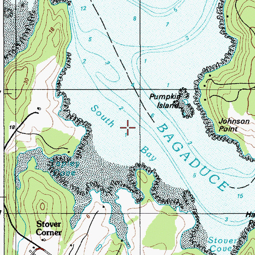 Topographic Map of South Bay, ME