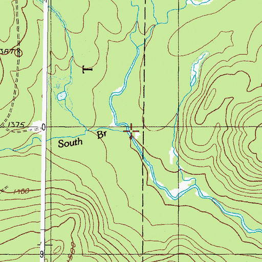Topographic Map of South Branch Norris Brook, ME