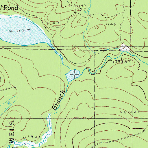 Topographic Map of South Branch Russell Brook, ME