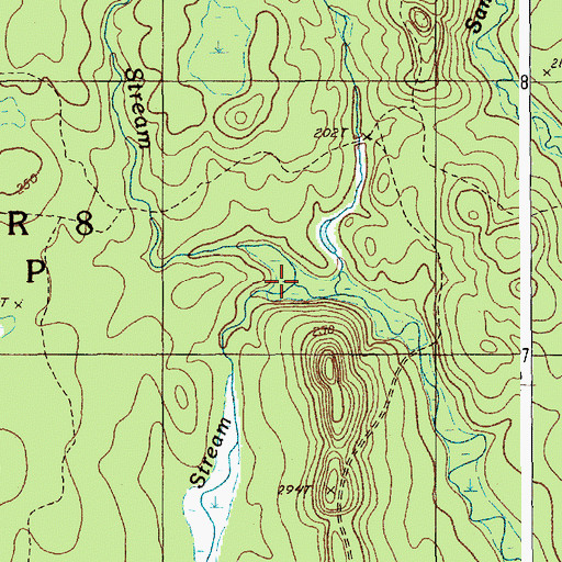 Topographic Map of South Branch Stream, ME