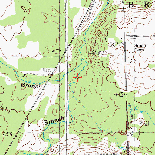 Topographic Map of South Branch Whitney Brook, ME
