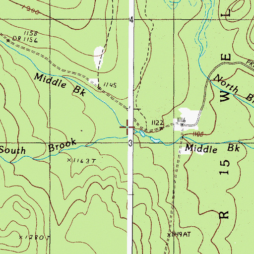 Topographic Map of South Brook, ME