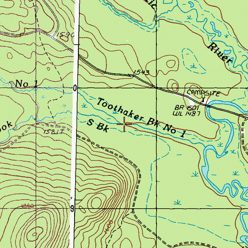 Topographic Map of South Brook, ME