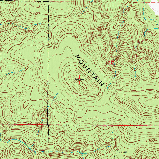 Topographic Map of Copper Spring Mountain, AR