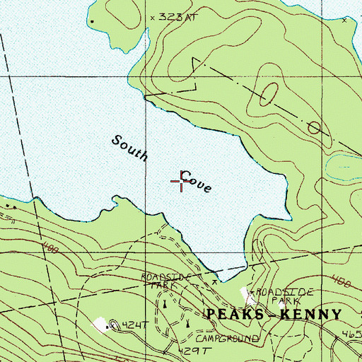 Topographic Map of South Cove, ME