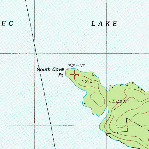 Topographic Map of South Cove Point, ME