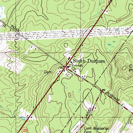 Topographic Map of South Durham, ME
