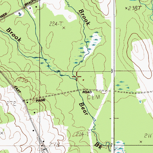 Topographic Map of South Gate Brook, ME