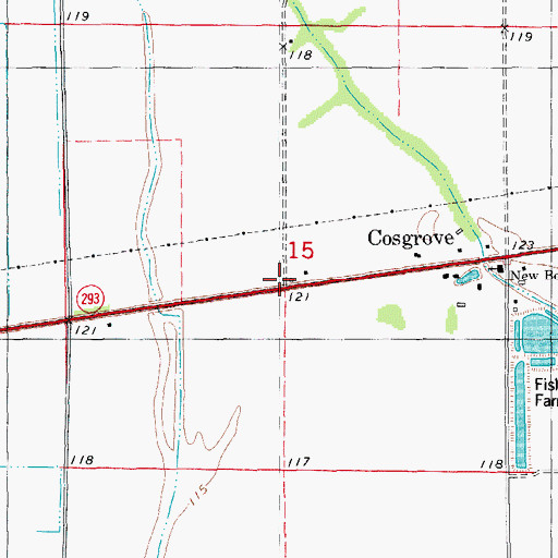 Topographic Map of Cosgrove, AR