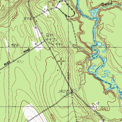 Topographic Map of South Harrison School, ME